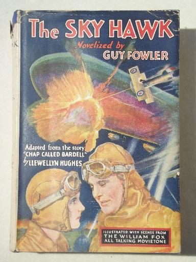 photo of early aviation adventure series books, 20s vintage pulp cover art jackets #7