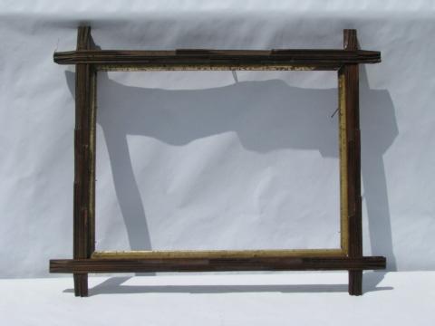 photo of early century vintage adirondack style rustic wood frame #1