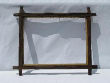 catalog photo of early century vintage adirondack style rustic wood frame