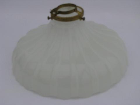 photo of early century vintage moonstone glass shade #1