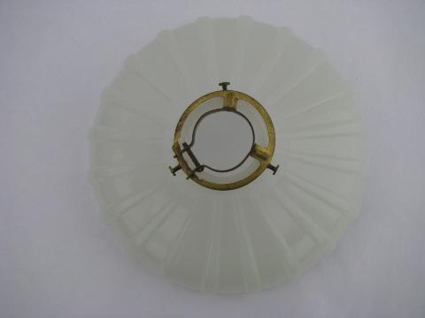 photo of early century vintage moonstone glass shade #2