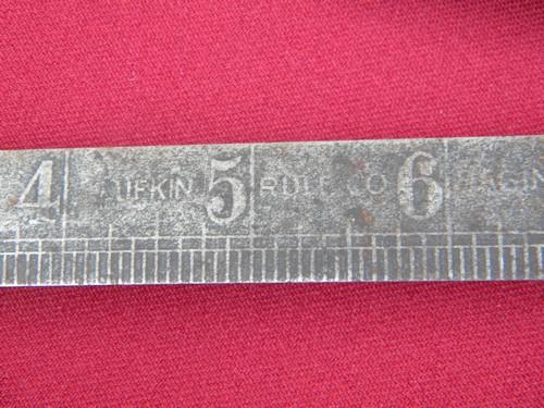 photo of early old Lufkin Rule Co Saginaw folding ruler, antique vintage tool #2