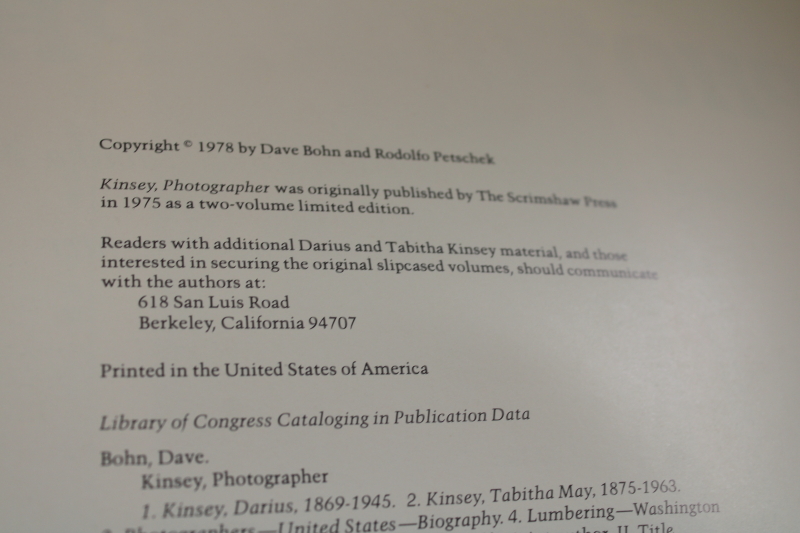photo of early photographs of the Pacific Northwest, Darius & Tabitha Kinsey black & white photography, vintage art book  #4