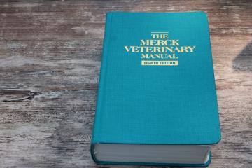 eighth edition Merck Veterinary Manual 1998, large & small animals medical reference book 