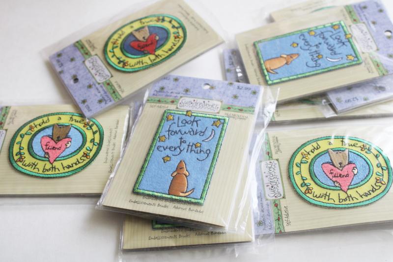 photo of embroidered applique patches, sticker back patches Look Forward - Hold a Friend #7