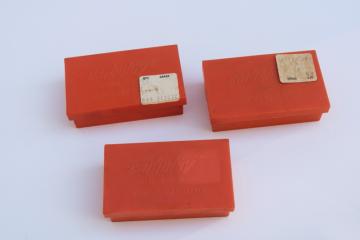 catalog photo of empty tool boxes vintage GE Carboloy System carbide tip blade bit cases 