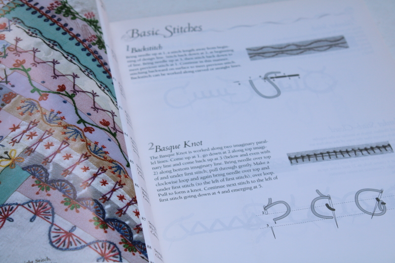 photo of encyclopedia of crazy quilt stitches & motifs for hand sewing & ribbon embroidery, softcover booklet #2