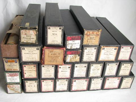 photo of estate lot 28 unsorted antique vintage player piano music rolls #1