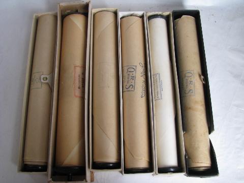 photo of estate lot 28 unsorted antique vintage player piano music rolls #4