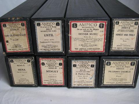 photo of estate lot 28 unsorted antique vintage player piano music rolls #8