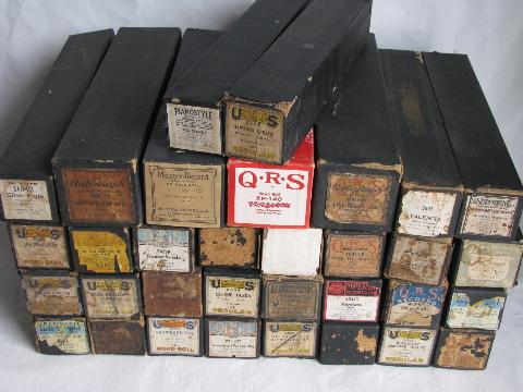 photo of estate lot 30+ unsorted antique vintage player piano music rolls, #1 #1