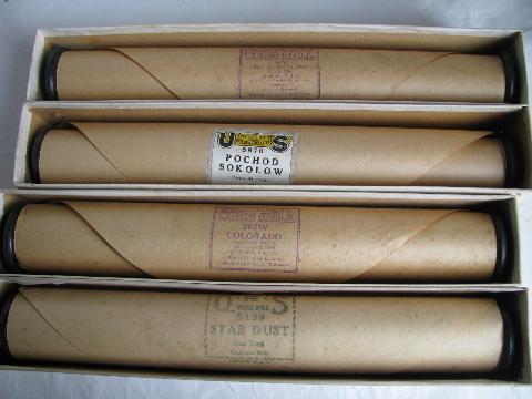 photo of estate lot 30+ unsorted antique vintage player piano music rolls, #1 #2