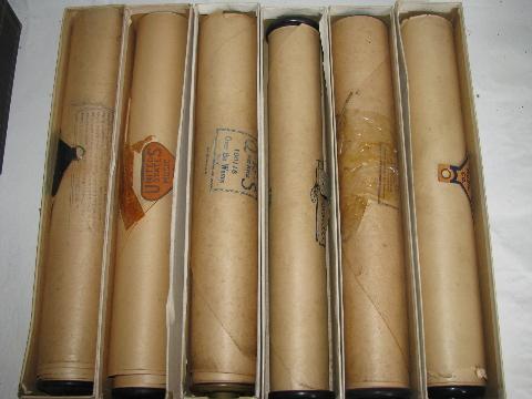 photo of estate lot 30+ unsorted antique vintage player piano music rolls, #1 #8