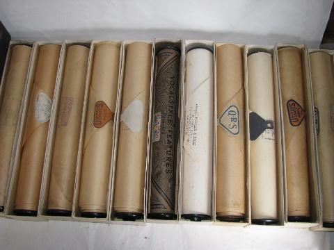 photo of estate lot 30+ unsorted antique vintage player piano music rolls, #2 #3