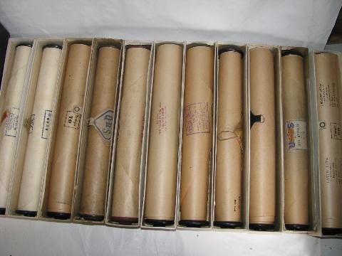 photo of estate lot 30+ unsorted antique vintage player piano music rolls, #2 #5