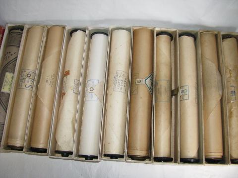 photo of estate lot 30+ unsorted antique vintage player piano music rolls, #2 #7