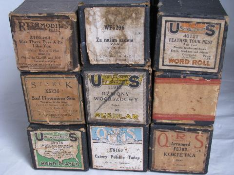 photo of estate lot 30+ unsorted antique vintage player piano music rolls, #4 #4