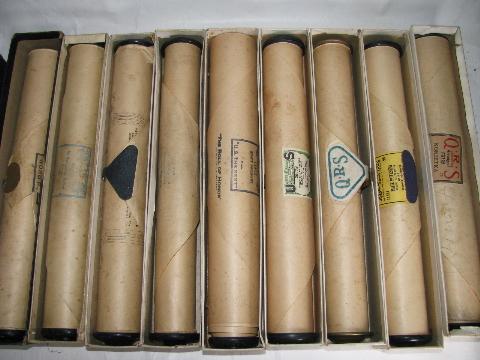 photo of estate lot 30+ unsorted antique vintage player piano music rolls, #4 #5