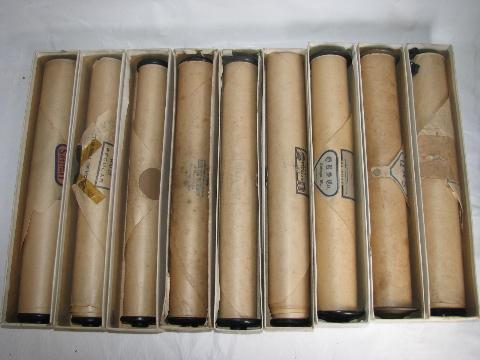 photo of estate lot 30+ unsorted antique vintage player piano music rolls, #4 #7