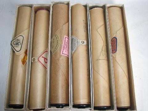 photo of estate lot 30+ unsorted antique vintage player piano music rolls, #4 #9