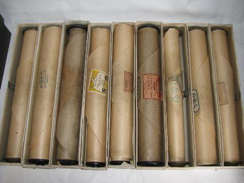 photo of estate lot 30+ unsorted antique vintage player piano music rolls, #5 #3