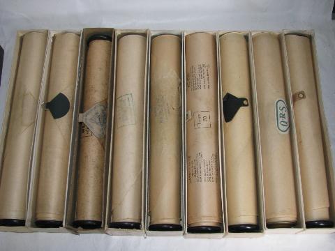 photo of estate lot 30+ unsorted antique vintage player piano music rolls, #5 #5