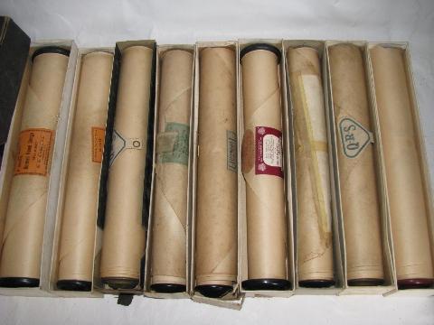 photo of estate lot 30+ unsorted antique vintage player piano music rolls, #5 #7