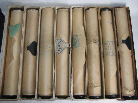 photo of estate lot 30+ unsorted antique vintage player piano music rolls, #5 #9