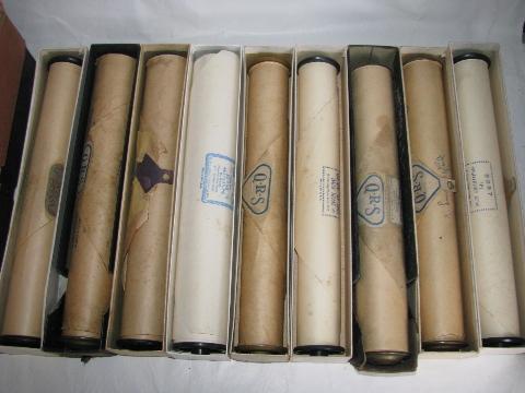 photo of estate lot 30+ unsorted antique vintage player piano music rolls, #6 #3