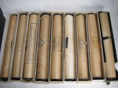 photo of estate lot 30+ unsorted antique vintage player piano music rolls, #6 #7