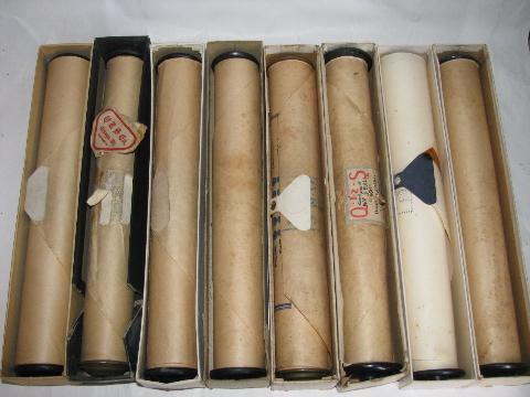 photo of estate lot 30+ unsorted antique vintage player piano music rolls, #6 #9