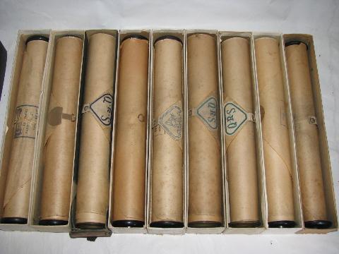 photo of estate lot 30+ unsorted antique vintage player piano music rolls, #7 #8