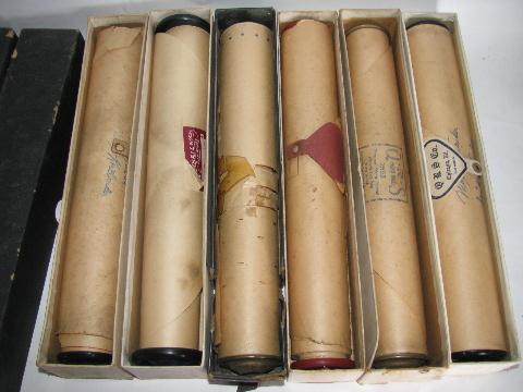 photo of estate lot 30 unsorted antique vintage player piano music rolls #5