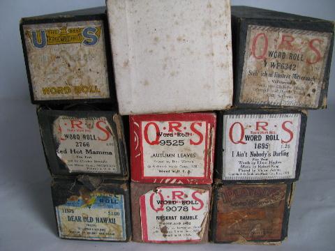 photo of estate lot 30 unsorted antique vintage player piano music rolls #6