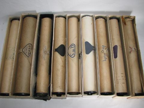 photo of estate lot 30 unsorted antique vintage player piano music rolls #7