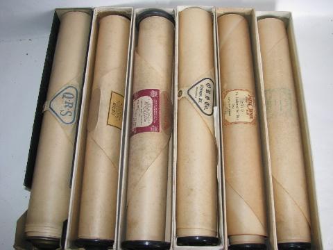 photo of estate lot 30 unsorted antique vintage player piano music rolls #9