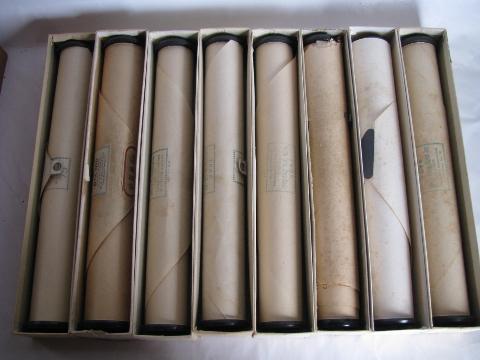 photo of estate lot 32 unsorted antique vintage player piano music rolls #7