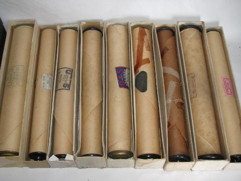 photo of estate lot 36 unsorted antique vintage player piano music rolls #7