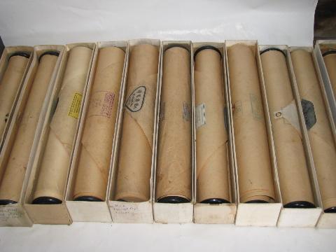 photo of estate lot 40 unsorted antique vintage player piano music rolls #3