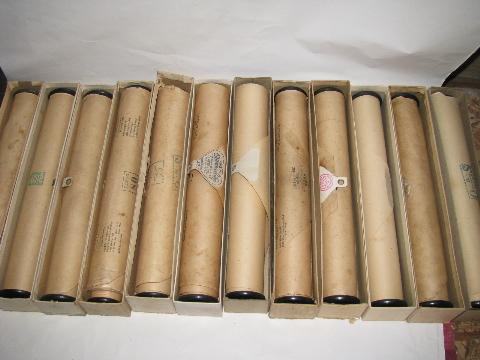 photo of estate lot 40 unsorted antique vintage player piano music rolls #3