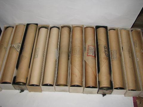 photo of estate lot 40 unsorted antique vintage player piano music rolls #5