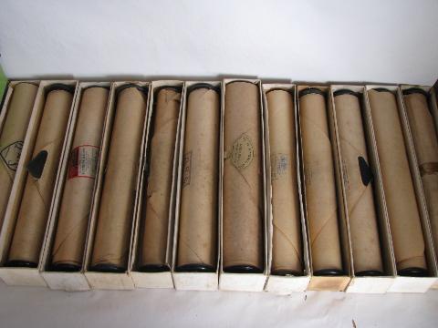 photo of estate lot 40 unsorted antique vintage player piano music rolls #5