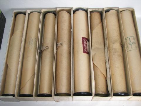 photo of estate lot 40 unsorted antique vintage player piano music rolls #7