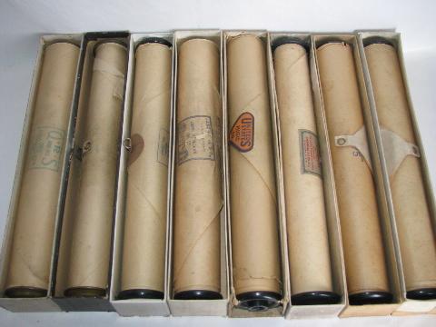 photo of estate lot 40 unsorted antique vintage player piano music rolls #9