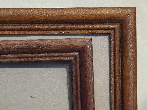 photo of estate lot all  wood picture frames, small photo frames grouping #4