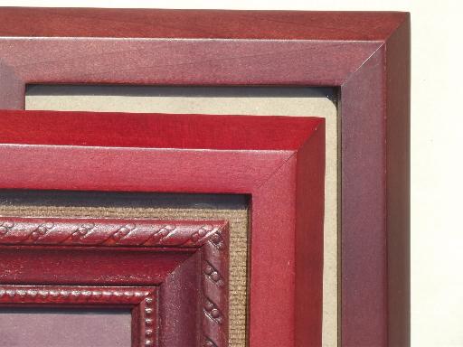 photo of estate lot all  wood picture frames, small photo frames grouping #10