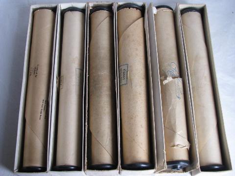 photo of estate lot antique vintage player piano music rolls, Christmas carols #5