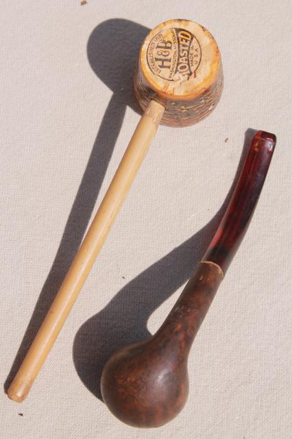 photo of estate lot old tobacco smoking pipes for parts / restoration, vintage briar wood pipe etc. #15