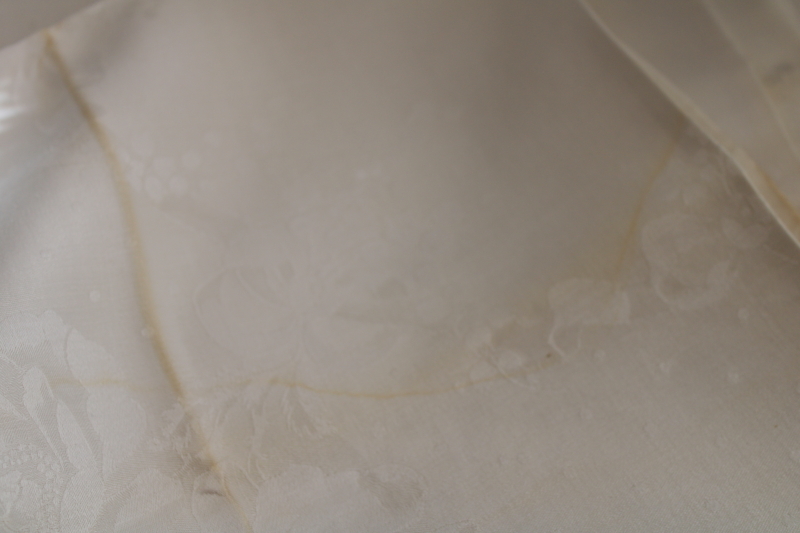 photo of extra large vintage damask dinner napkins set of 10, fine rayon silk fabric #5