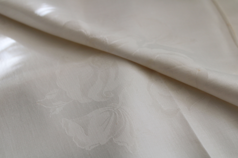 photo of extra large vintage damask dinner napkins set of 10, fine rayon silk fabric #6